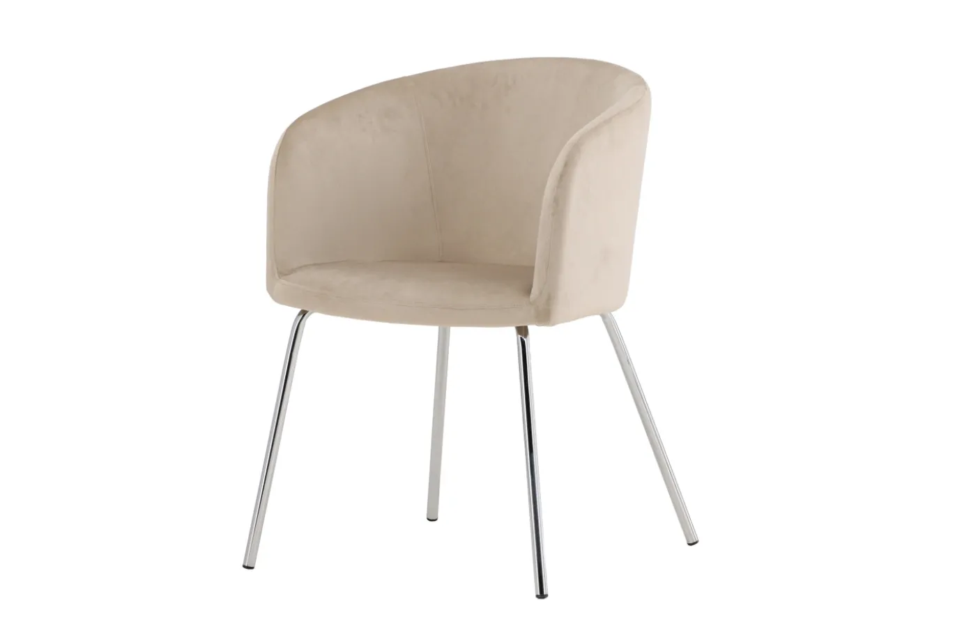 Fjôrd Eetkamerstoel Berit Beige Velvet/Chrome