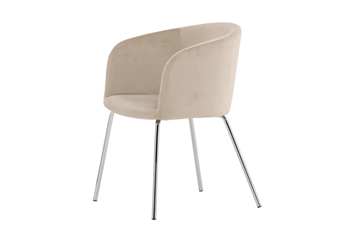 Fjôrd Eetkamerstoel Berit Beige Velvet/Chrome