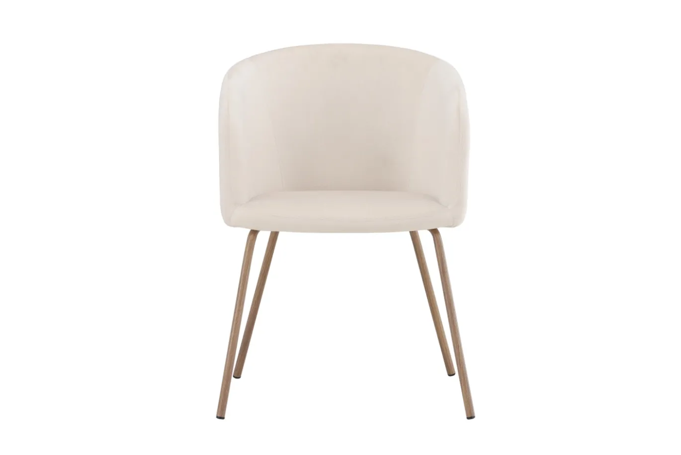 Fjôrd Eetkamerstoel Berit Cream Velvet/Walnoot