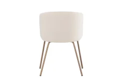 Fjôrd Eetkamerstoel Berit Cream Velvet/Walnoot