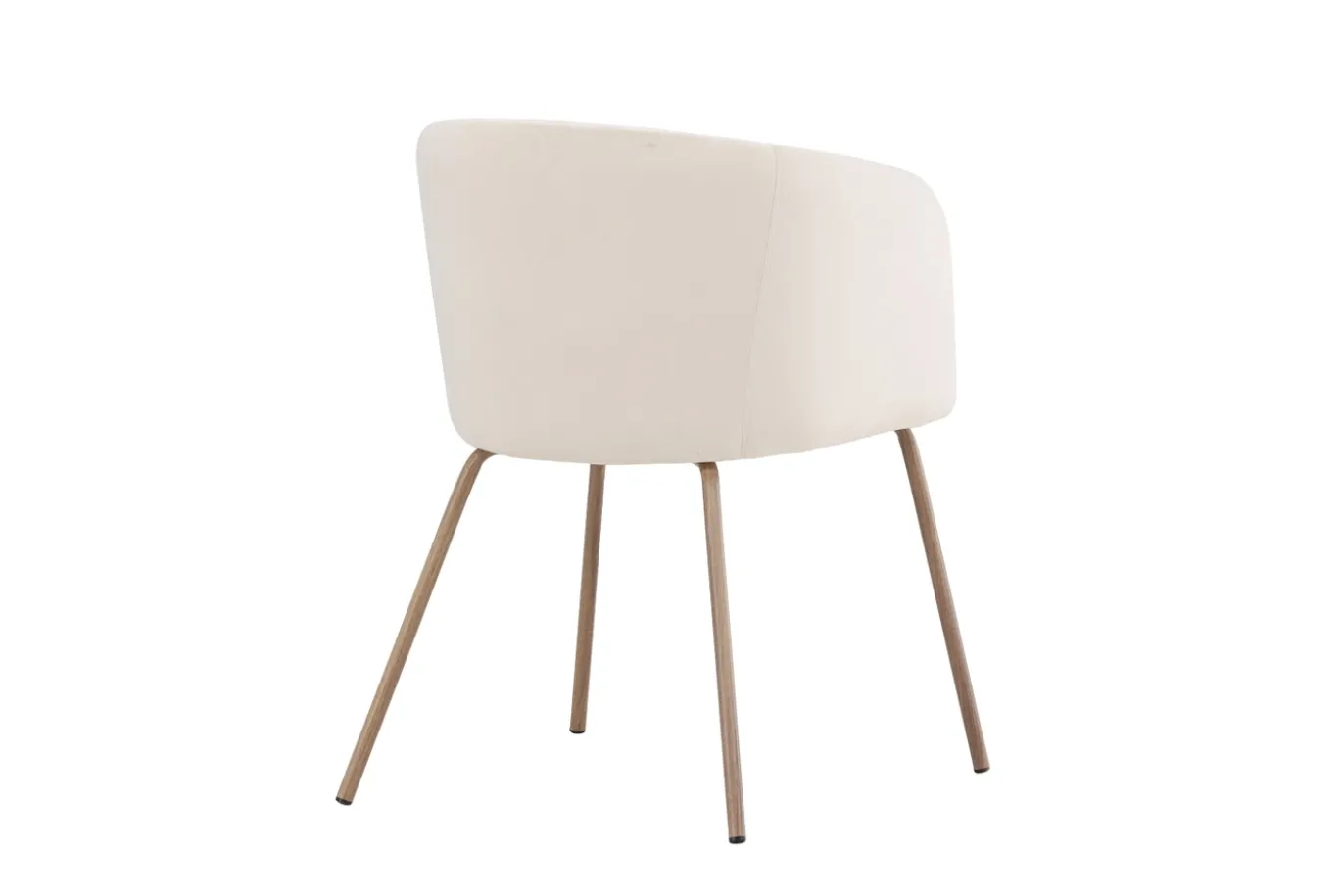Fjôrd Eetkamerstoel Berit Cream Velvet/Walnoot