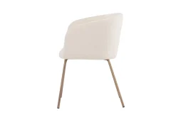 Fjôrd Eetkamerstoel Berit Cream Velvet/Walnoot