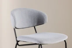 Fjôrd Eetkamerstoel Chico Lichtblauw Bouclé
