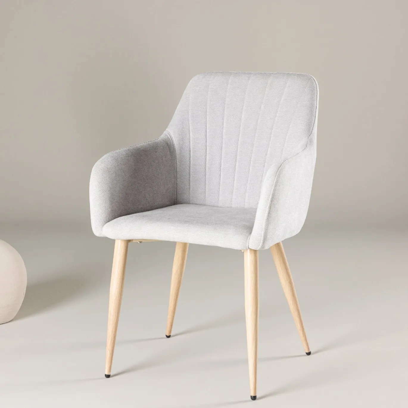 Fjôrd Eetkamerstoel Comfort Eiken/Lichtgrijs