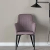 Fjôrd Eetkamerstoel Comfort Zwart/Dusty Roze Corduroy