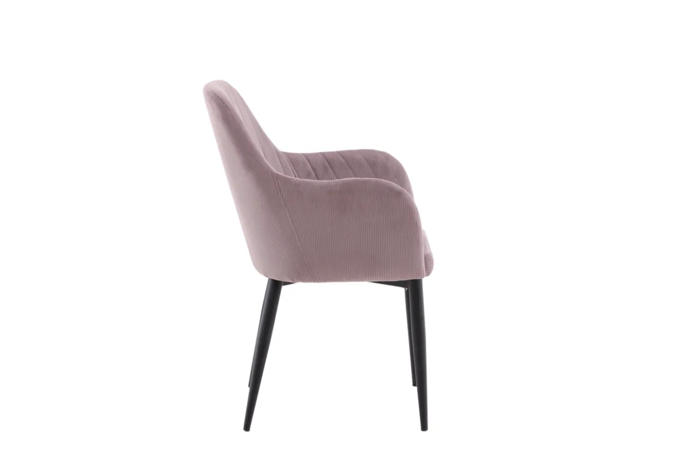 Fjôrd Eetkamerstoel Comfort Zwart/Dusty Roze Corduroy