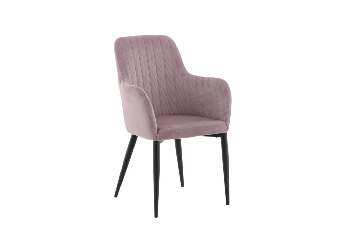 Fjôrd Eetkamerstoel Comfort Zwart/Dusty Roze Corduroy