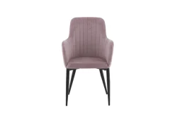 Fjôrd Eetkamerstoel Comfort Zwart/Dusty Roze Corduroy