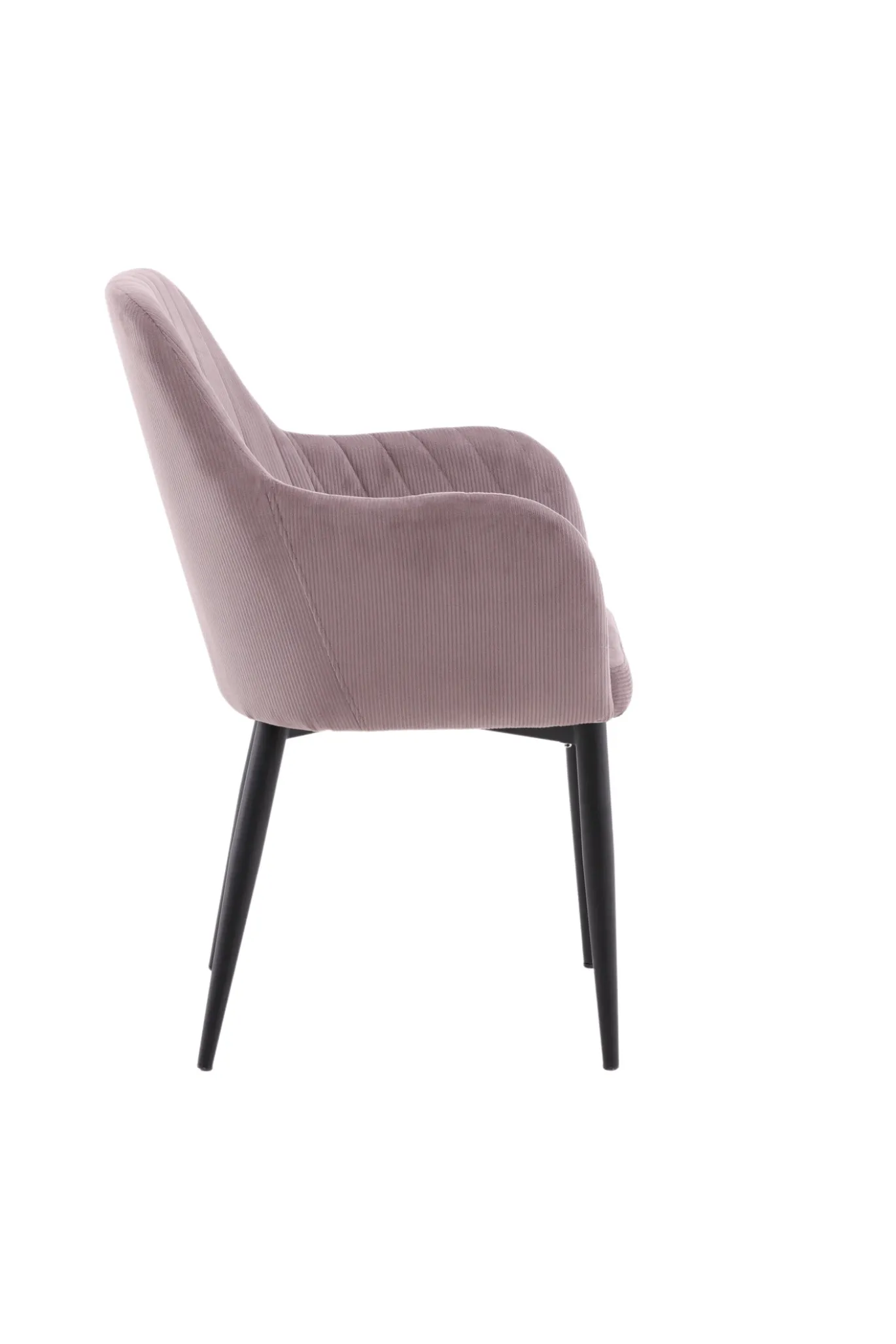 Fjôrd Eetkamerstoel Comfort Zwart/Dusty Roze Corduroy