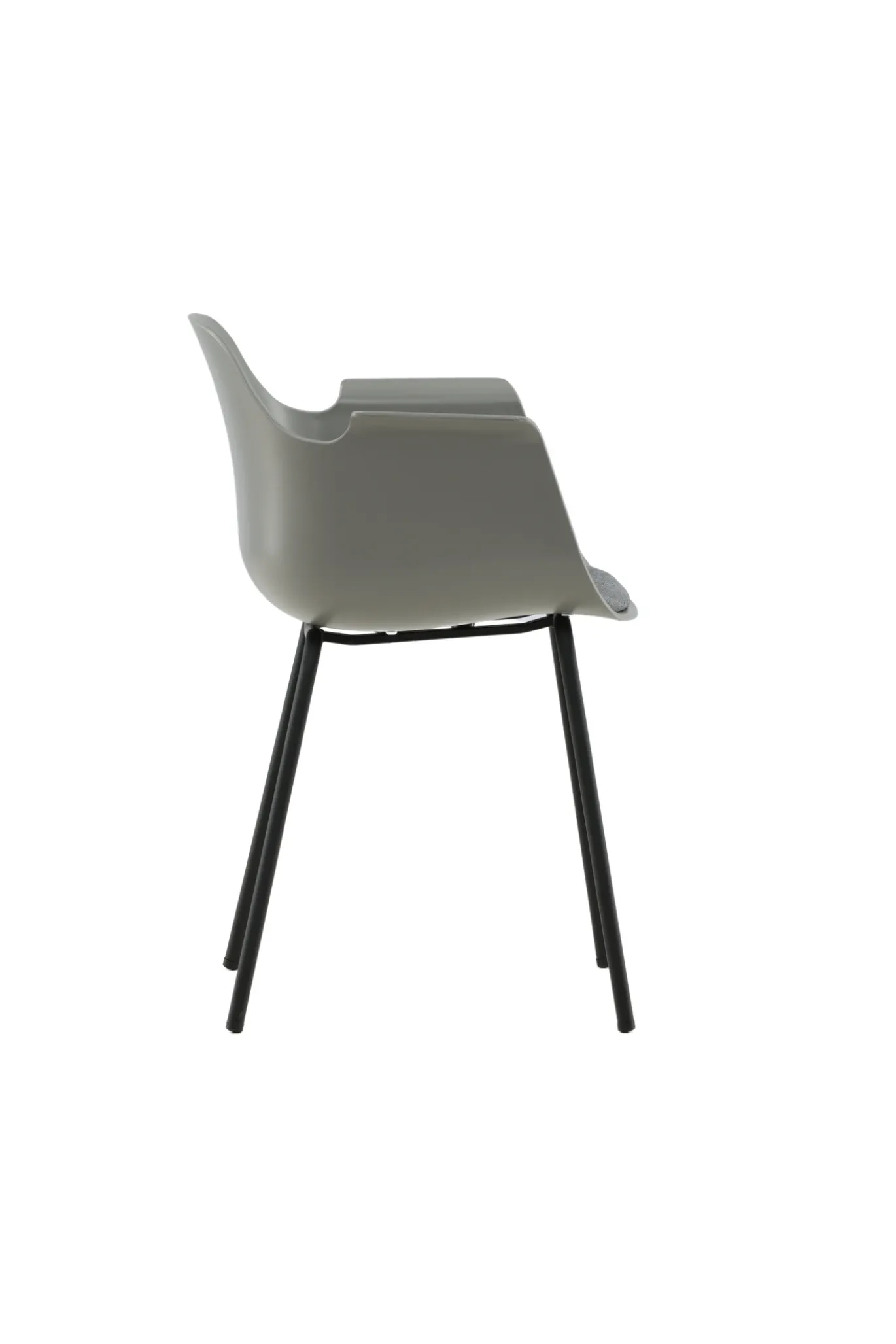 Fjôrd Eetkamerstoel Comfort Zwart/Grijs Plastic