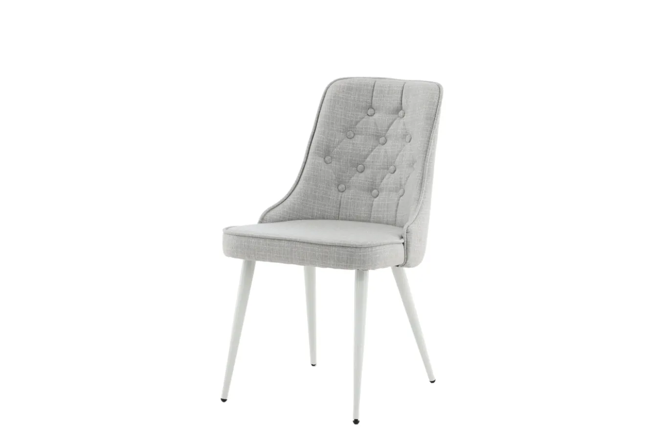 Fjôrd Eetkamerstoel Deluxe Wit/Lichtgrijs Stof