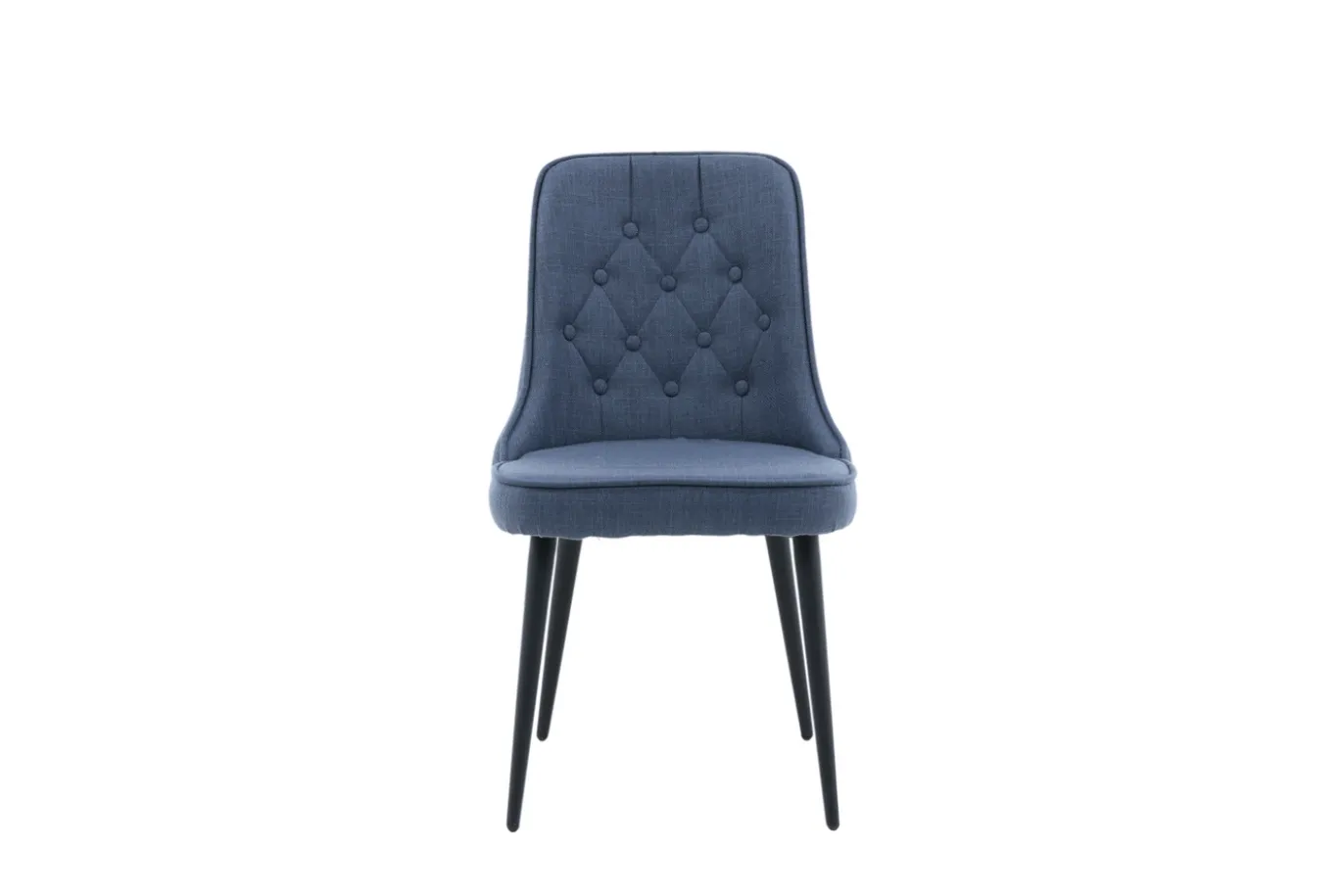 Fjôrd Eetkamerstoel Deluxe Zwart/Blauw Stof