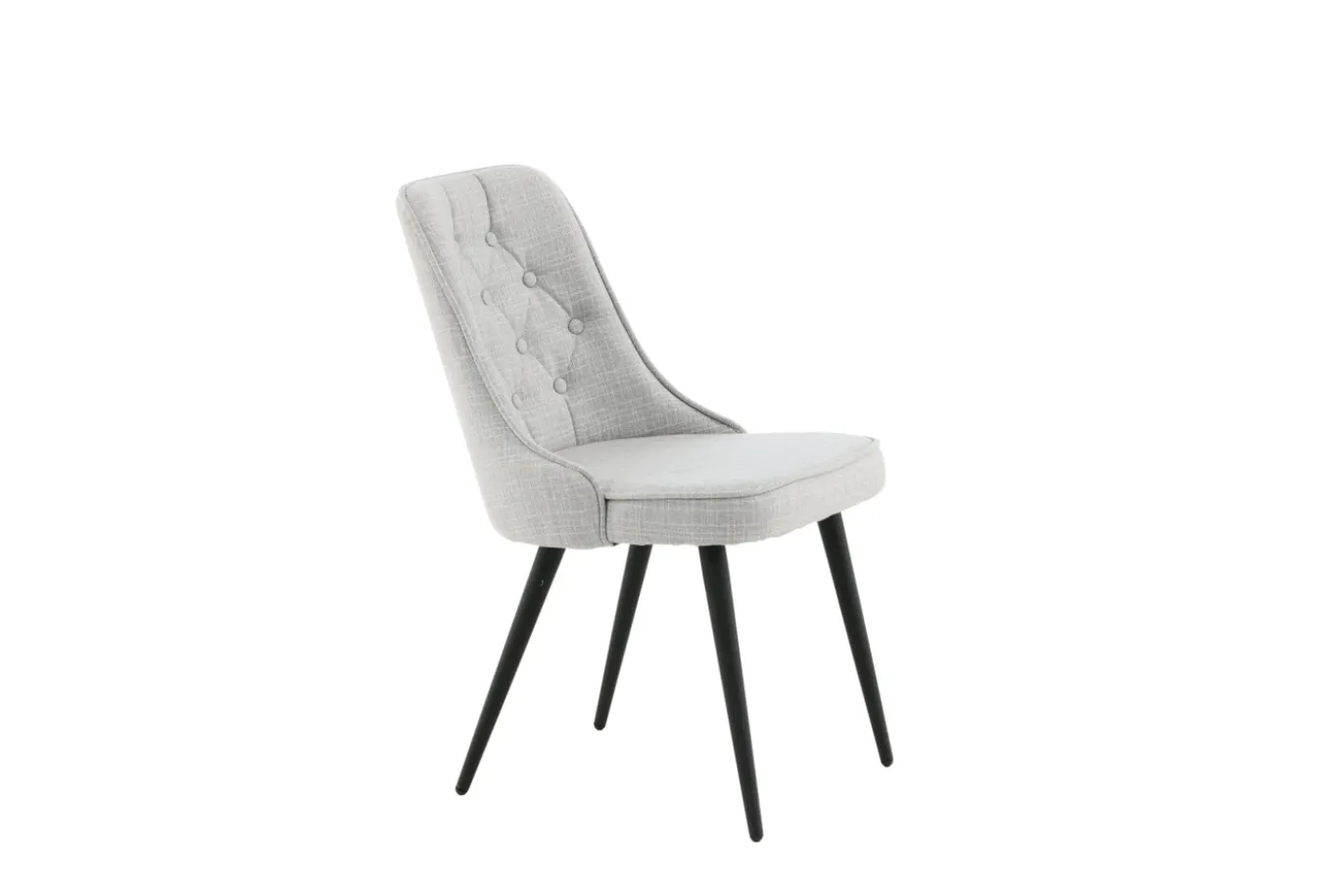 Fjôrd Eetkamerstoel Deluxe Zwart/Lichtgrijs Stof