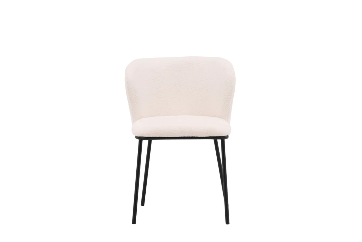 Fjôrd Eetkamerstoel Edina Zwart/Wit Boucle