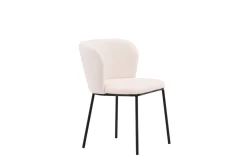 Fjôrd Eetkamerstoel Edina Zwart/Wit Boucle