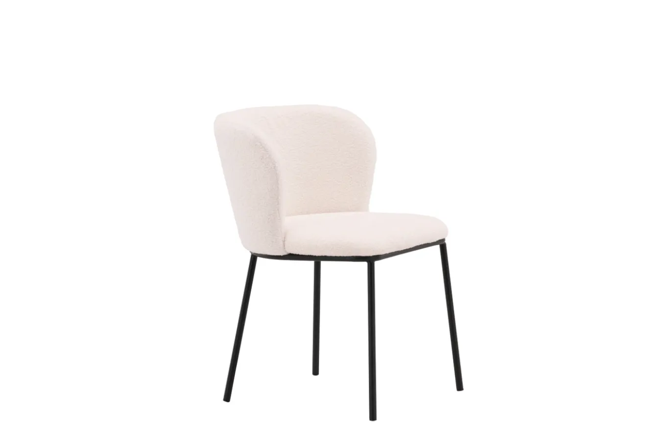 Fjôrd Eetkamerstoel Edina Zwart/Wit Boucle