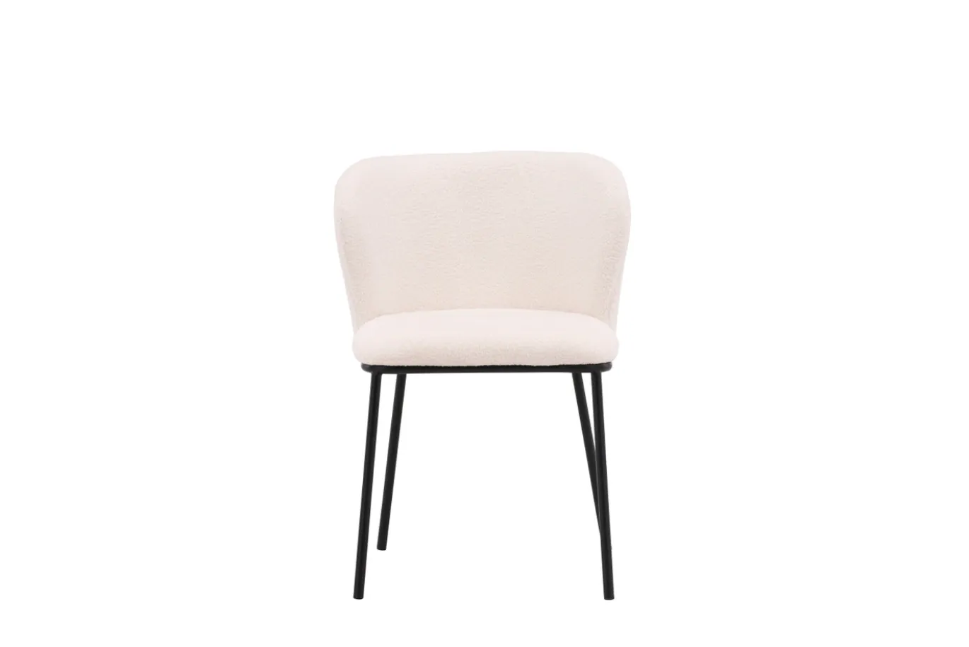 Fjôrd Eetkamerstoel Edina Zwart/Wit Boucle