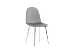 Fjôrd Eetkamerstoel Eva Lichtgrijs Lichtgrijs Velvet