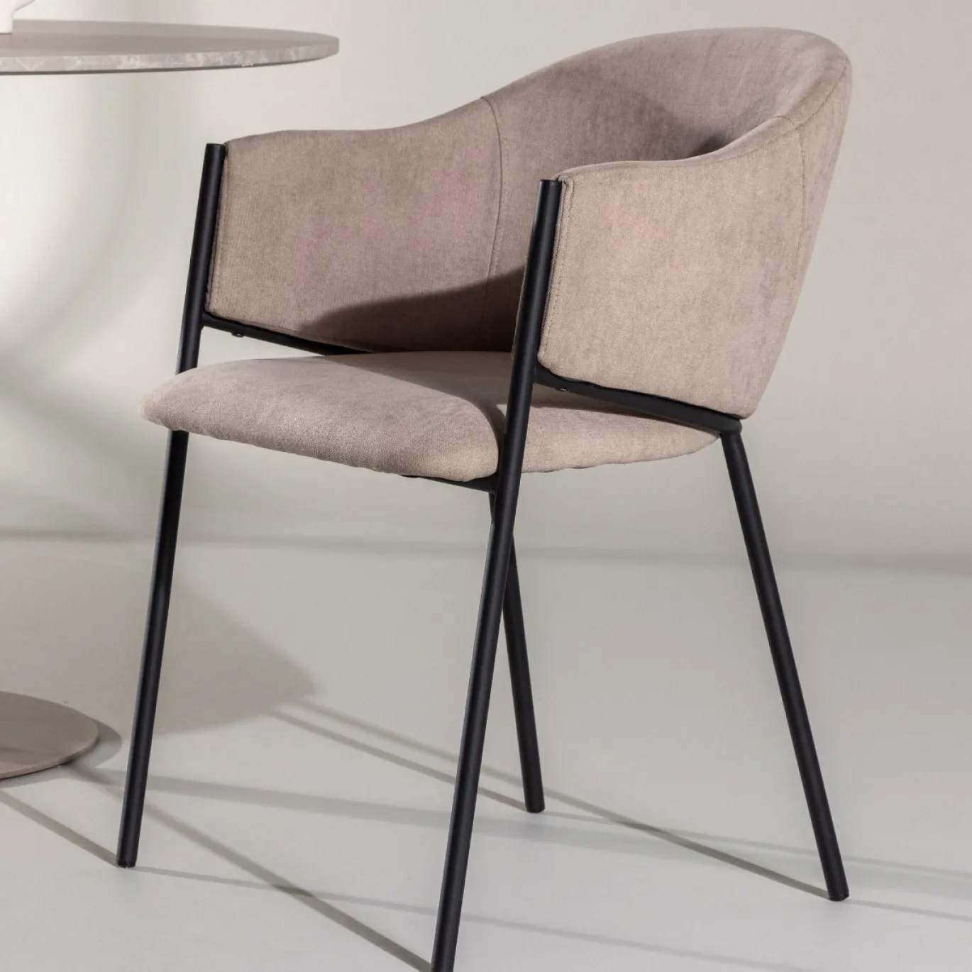 Fjôrd Eetkamerstoel Evelina Zwart/Beige