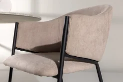 Fjôrd Eetkamerstoel Evelina Zwart/Beige