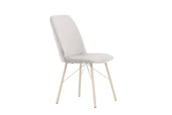 Fjôrd Eetkamerstoel Everyday Whitewash Lichtgrijs Velvet