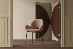 Fjôrd Eetkamerstoel Florensa Polyester Velvet Bruin