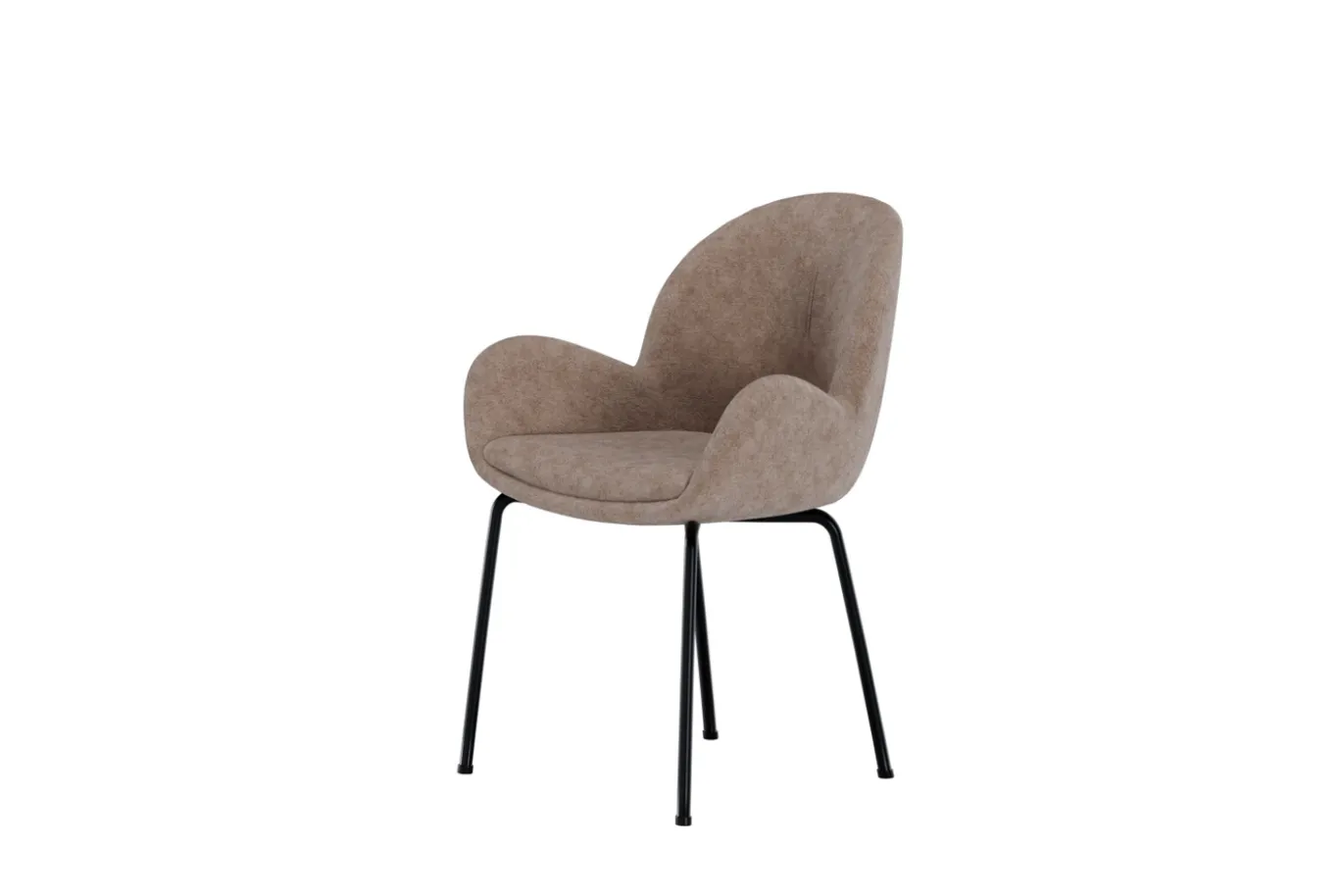 Fjôrd Eetkamerstoel Florensa Polyester Velvet Bruin