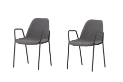 Fjôrd Eetkamerstoel Klädesholmen Donkergrijs Bouclé