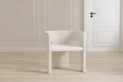 Fjôrd Eetkamerstoel Kristin Bouclé Wit