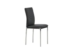 Fjôrd Eetkamerstoel Lily Chromed/ Zwart Pu