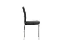 Fjôrd Eetkamerstoel Lily Chromed/ Zwart Pu