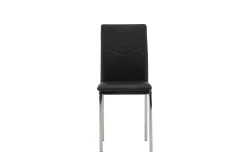 Fjôrd Eetkamerstoel Lily Chromed/ Zwart Pu