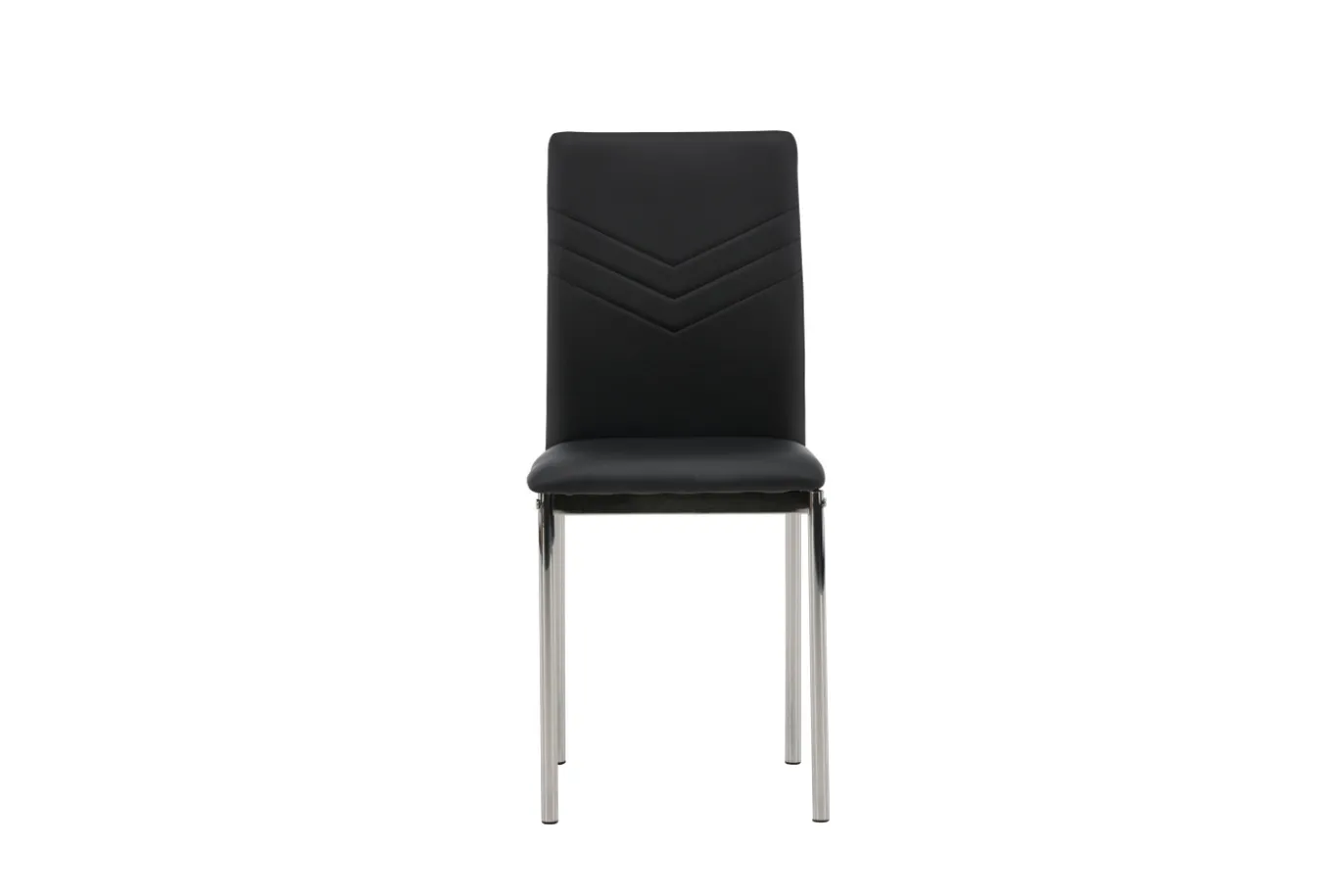 Fjôrd Eetkamerstoel Lily Chromed/ Zwart Pu