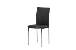 Fjôrd Eetkamerstoel Lily Chromed/ Zwart Pu