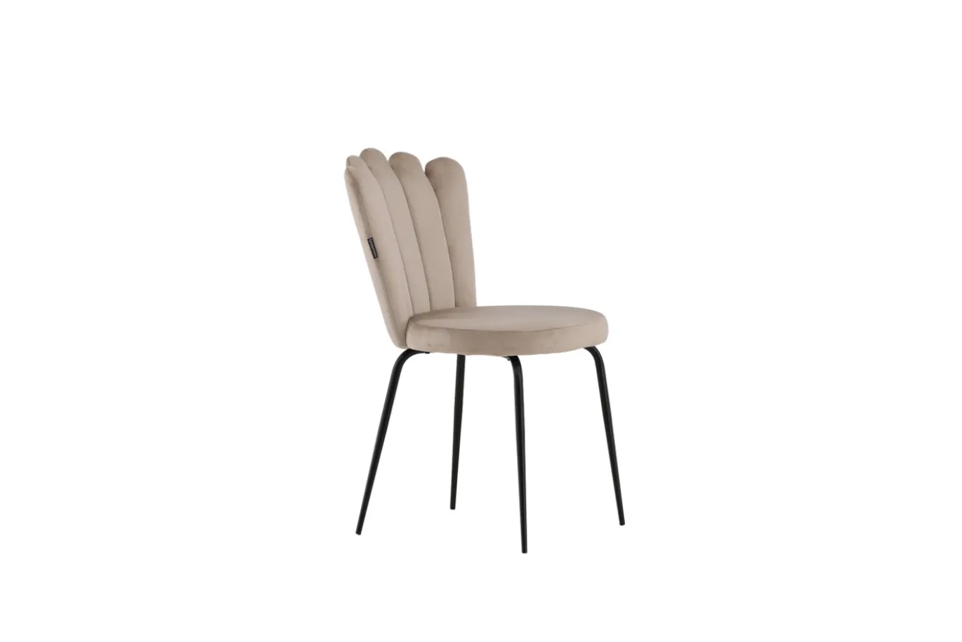 Fjôrd Eetkamerstoel Limhamn Licht Zwart/Beige Velvet