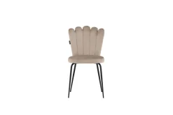 Fjôrd Eetkamerstoel Limhamn Licht Zwart/Beige Velvet