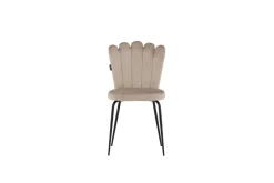 Fjôrd Eetkamerstoel Limhamn Licht Zwart/Beige Velvet