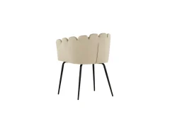 Fjôrd Eetkamerstoel Limhamn Zwart/Beige Velvet