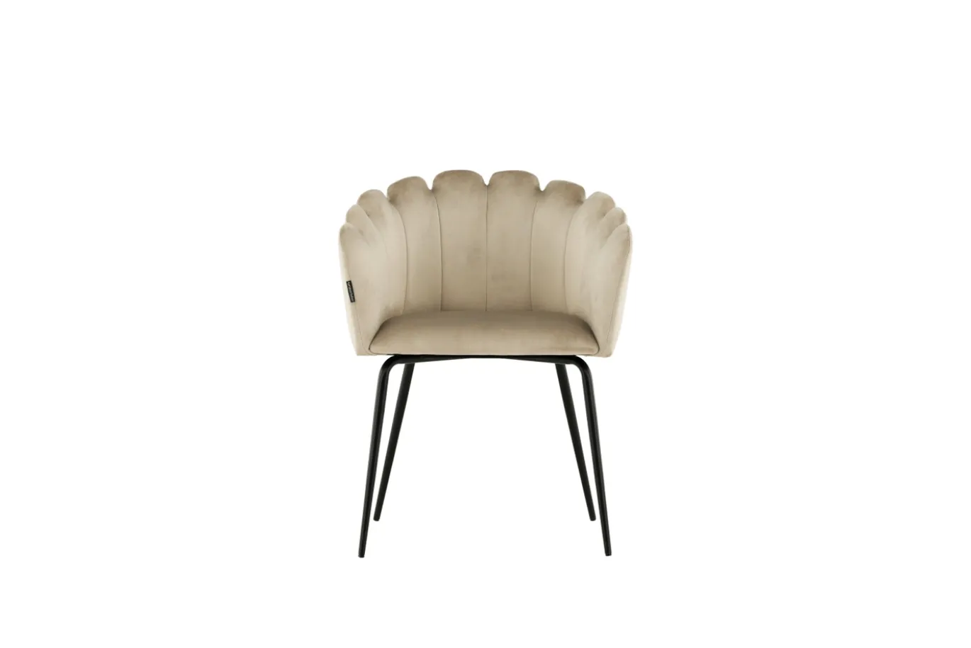 Fjôrd Eetkamerstoel Limhamn Zwart/Beige Velvet
