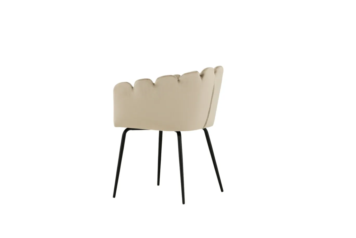 Fjôrd Eetkamerstoel Limhamn Zwart/Beige Velvet