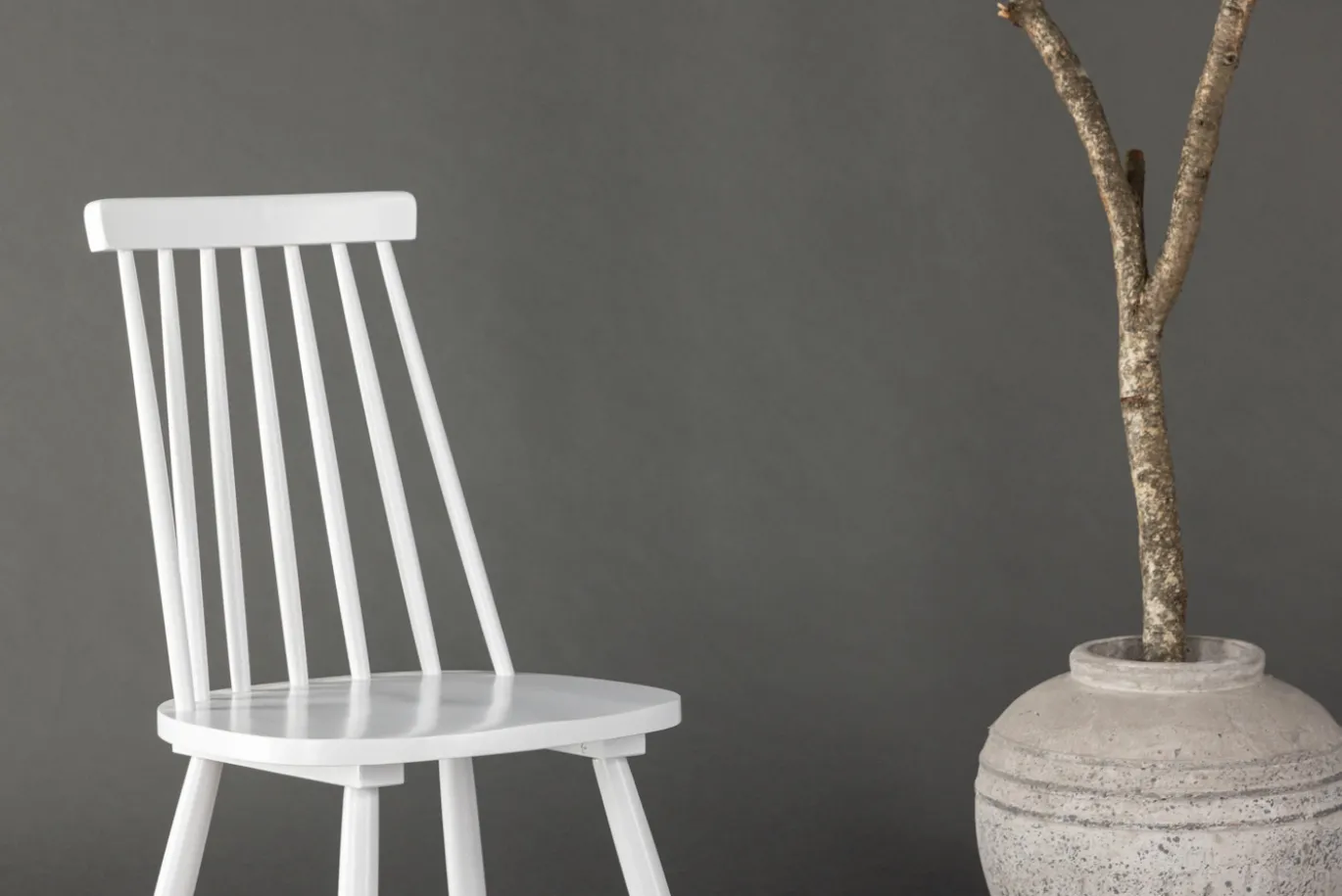 Fjôrd Eetkamerstoel Lönneberga Wit Solid Rubber Hout