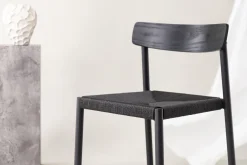 Fjôrd Eetkamerstoel Malmön Zwart Touw