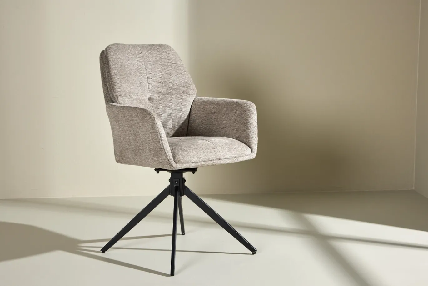Fjôrd Eetkamerstoel Manchi Polyester Bruin