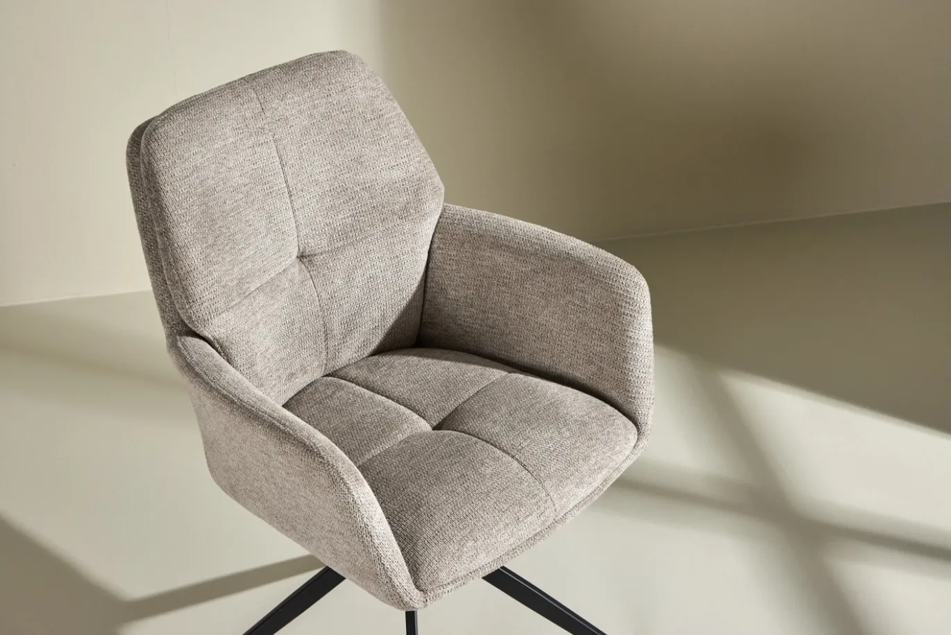 Fjôrd Eetkamerstoel Manchi Polyester Bruin