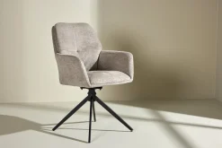 Fjôrd Eetkamerstoel Manchi Polyester Bruin