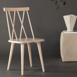 Fjôrd Eetkamerstoel Mariette Whitewash Solid Rubber Hout