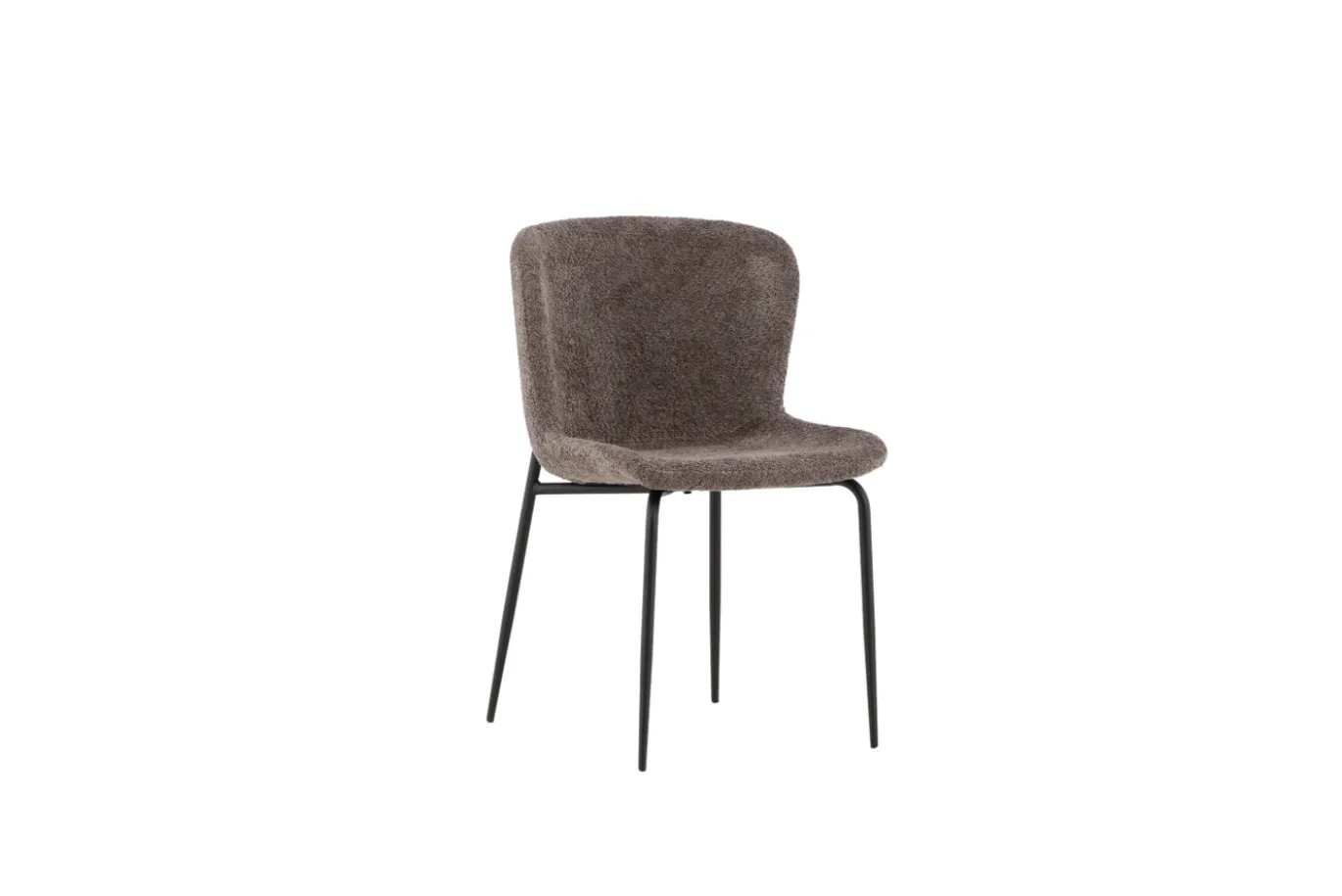 Fjôrd Eetkamerstoel Modesto Zwart/Grijs Boucle