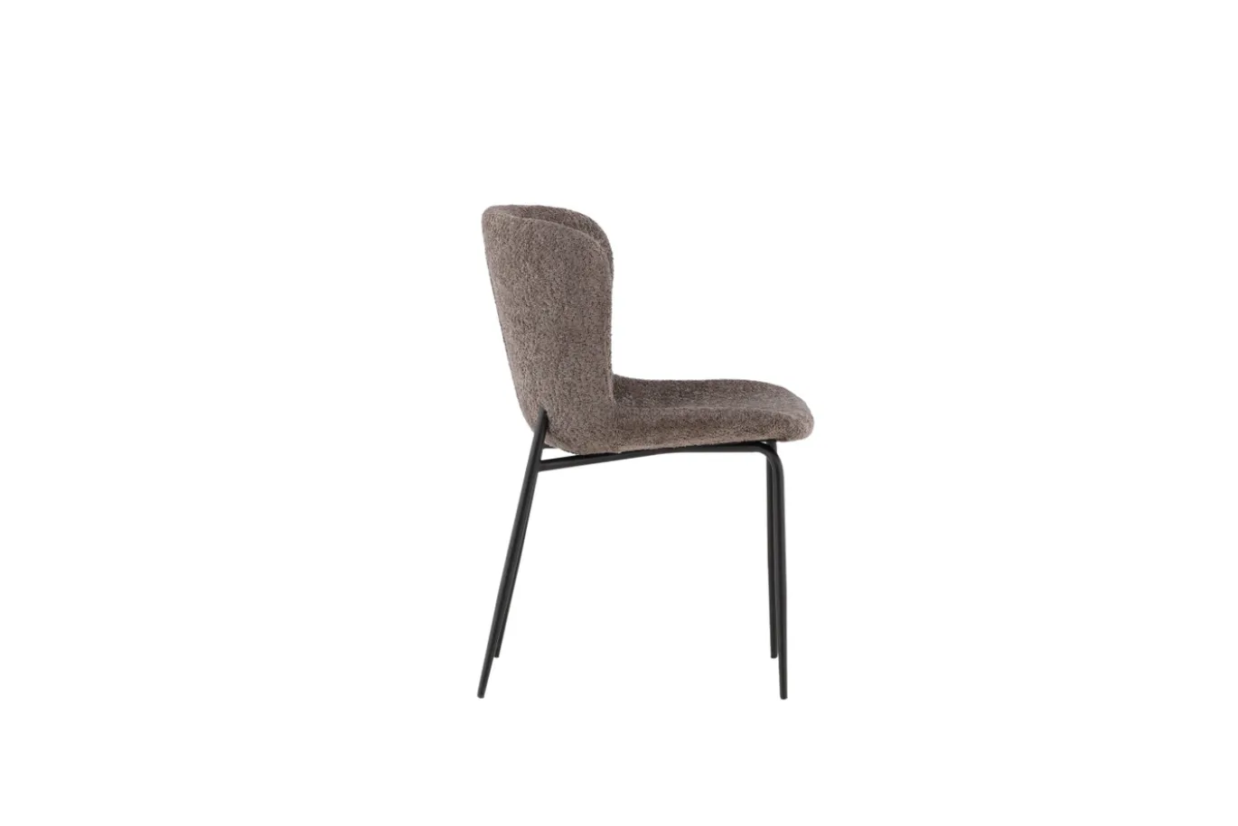 Fjôrd Eetkamerstoel Modesto Zwart/Grijs Boucle