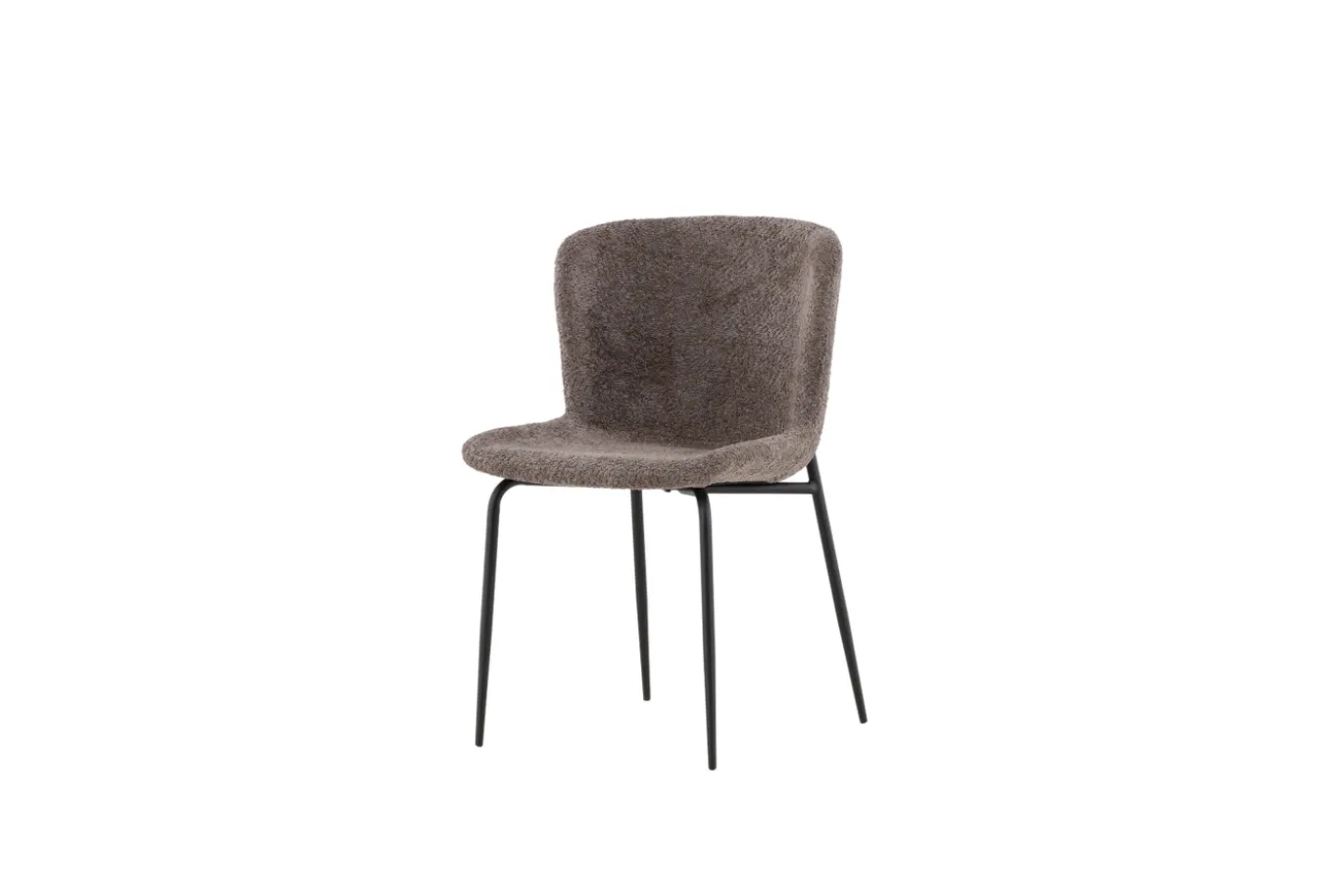 Fjôrd Eetkamerstoel Modesto Zwart/Grijs Boucle