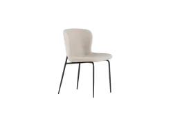 Fjôrd Eetkamerstoel Modesto Zwart/Beige Boucle